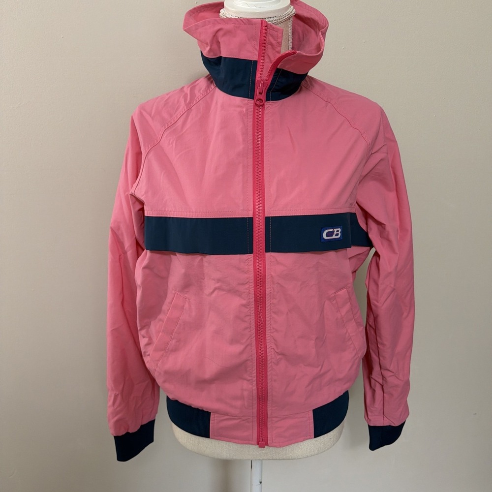 NWT CB Sports Women's Vintage Style Pink Lightweight Windbreaker Size Small